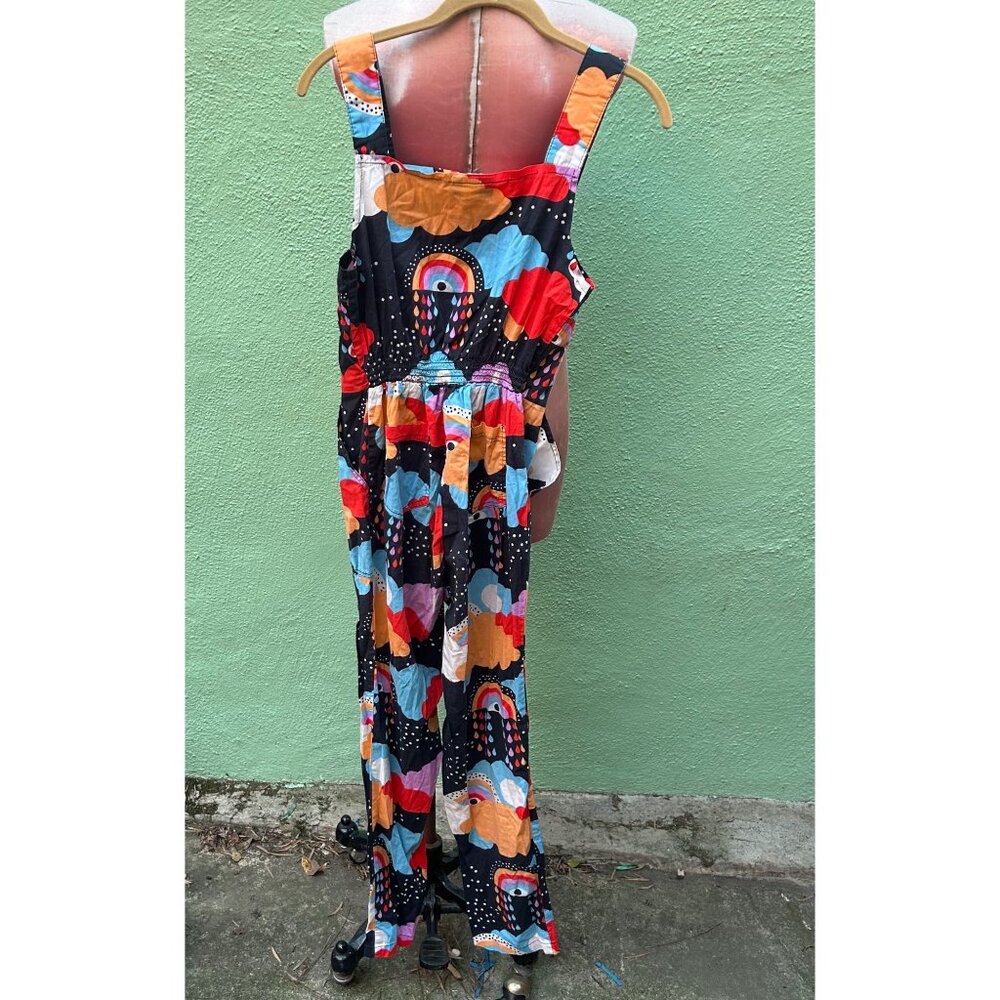 Nooworks Universe by Rainbow Kimono Overalls Pockets Women Jumpsuit Cloud XS - Picture 2 of 8